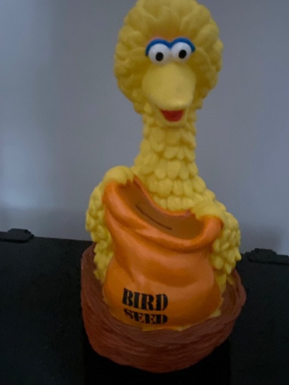 Vintage Big Bird "Bird Seed" Money Coin Piggy Bank - Sesame Street